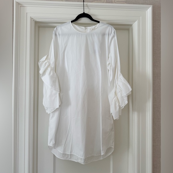 COS White Ruffle Sleeve Mini Dress - Picture 6 of 10